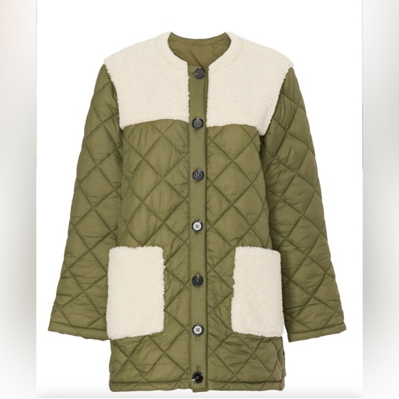 Central Park West Asher Puffer Jacket Olive Green Size XS - Picture 2 of 4